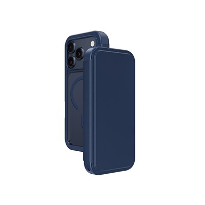 Apple iPhone 17 Pro Max PU Kartlıklı Kapaklı Amazingthing Glamour Foilo Serisi Kılıf