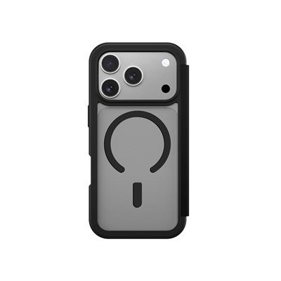 Apple iPhone 17 Pro PU Kartlıklı Kapaklı Amazingthing Glamour Foilo Serisi Kılıf