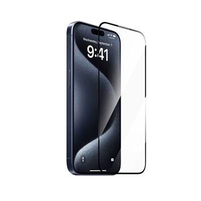 Apple iPhone 17 Pro Wiwu SQ-008 Oleofobik Easy Install Darbeye Karşı Dayanıklı Temperli Cam Ekran Koruyucu + Kolay Uygulama Aparatlı