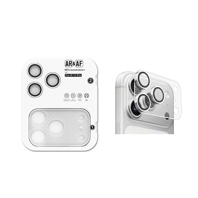Apple iPhone 17 Pro Zore CL-22 Parmak İzi Bırakmayan Anti-Reflective 2in1 Kamera Lens Koruyucu