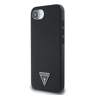 Apple iPhone 17E Kılıf Guess Orjinal Lisanslı M-safe Şarj Özellikli Grained Triangle Kapak