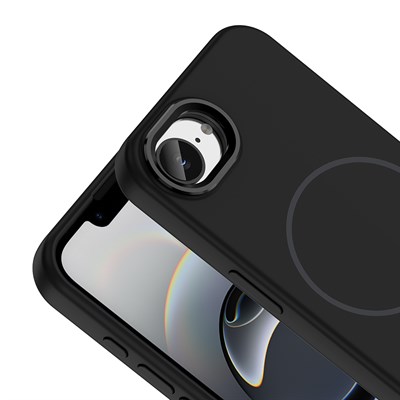 Apple iPhone 17E Kılıf M-Safe Şarj Özellikli Metal Kamera Çerçeveli Zore Edi Silikon Kapak