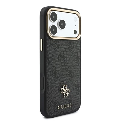 Apple iPhone 18 Pro Guess Orjinal Lisanslı 4G ve Yazı Logolu Kartlıklı Kapak