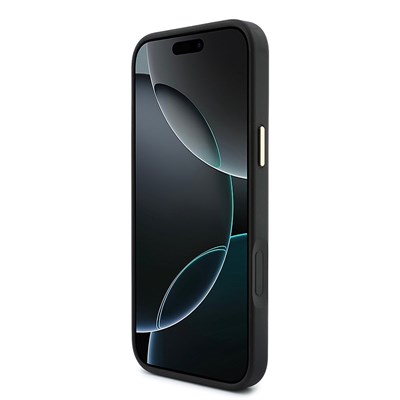 Apple iPhone 18 Pro Guess Orjinal Lisanslı 4G ve Yazı Logolu Kartlıklı Kapak