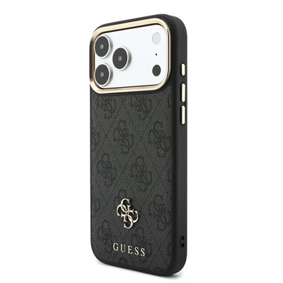 Apple iPhone 18 Pro Guess Orjinal Lisanslı 4G ve Yazı Logolu Kartlıklı Kapak