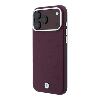 Apple iPhone 18 Pro Kılıf BMW Orjinal Lisanslı M-safe Şarj Özellikli Metal Logolu Kabartmalı Kapitone Deri Kapak