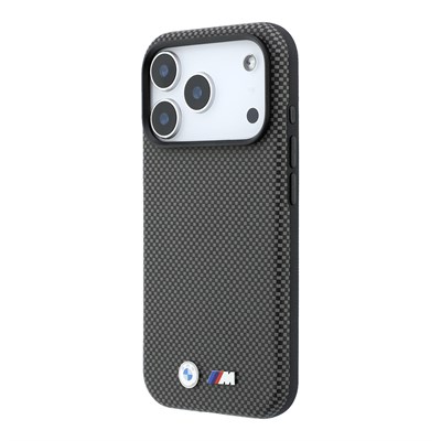 Apple iPhone 18 Pro Kılıf BMW Orjinal Lisanslı M-safe Şarj Özellikli M Logolu Lastik İzi Desenli Kapak