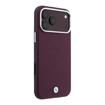 Apple iPhone 18 Pro Kılıf BMW Orjinal Lisanslı M-safe Şarj Özellikli Metal Logolu Kabartmalı Kapitone Deri Kapak