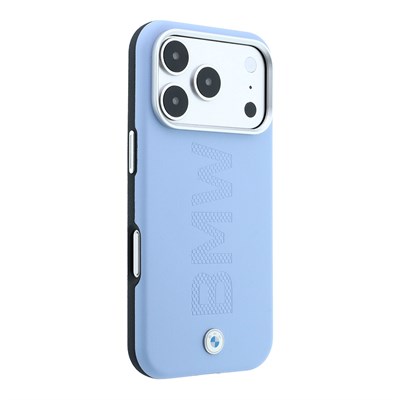 Apple iPhone 18 Pro Kılıf BMW Orjinal Lisanslı M-safe Şarj Özellikli Ortalı Sıcak Damga Logolu Deri Kapak