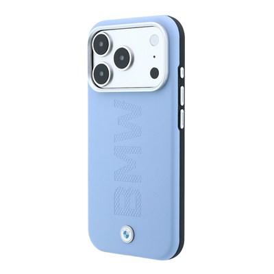 Apple iPhone 18 Pro Kılıf BMW Orjinal Lisanslı M-safe Şarj Özellikli Ortalı Sıcak Damga Logolu Deri Kapak