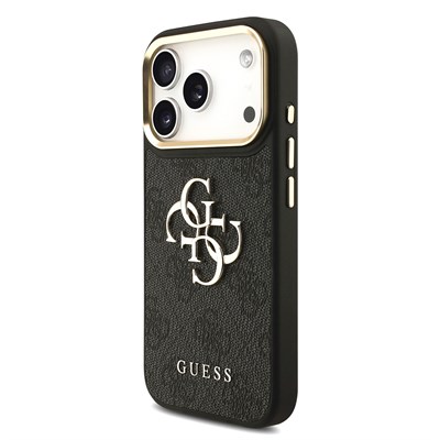 Apple iPhone 18 Pro Kılıf Guess Orjinal Lisanslı 4G Büyük Metal Logolu Kalın Askılı Kapak