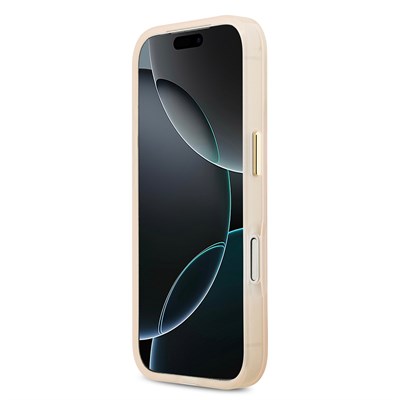 Apple iPhone 18 Pro Kılıf Guess Orjinal Lisanslı Yazı ve 4G Büyük Metal Logolu Silikon Kapak