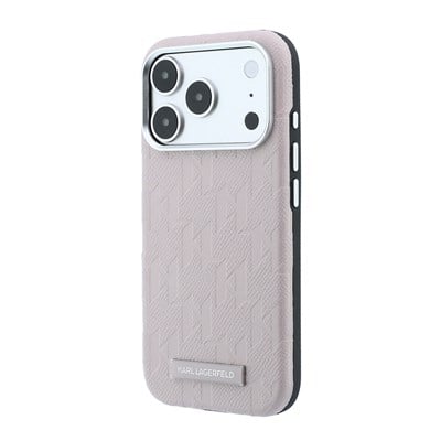 Apple iPhone 18 Pro Kılıf Karl Lagerfeld Orjinal Lisanslı M-safe Şarj Özellikli KL Yazılı Hot Stamp Kapak