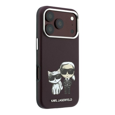 Apple iPhone 18 Pro Kılıf Karl Lagerfeld Orjinal Lisanslı M-Safe Şarj Özellikli K&C Bodies Sketch PU Kapak