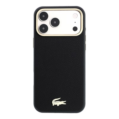 Apple iPhone 18 Pro Kılıf Lacoste Orjinal Lisanslı M-Safe Şarj Özellikli PVC Yarı Pike Desenli Arka Yüzey İkonik Timsah Dokuma Logolu Kapak