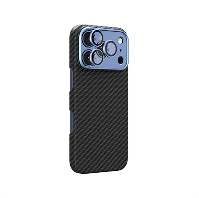 Apple iPhone 18 Pro Kılıf M-Safe Şarj Özellikli 1500D Aramid Fiber AmazingThing Titan Max SLens Serisi Kapak