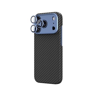 Apple iPhone 18 Pro Kılıf M-Safe Şarj Özellikli 1500D Aramid Fiber AmazingThing Titan Max SLens Serisi Kapak