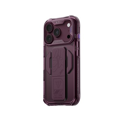 Apple iPhone 18 Pro Kılıf M-safe Şarj Özellikli Teknoloji Desenli Skinarma Helio CE Mag Charge Standlı Kapak