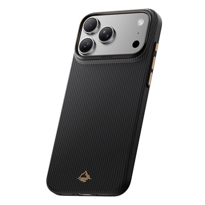 Apple iPhone 18 Pro Kılıf M-safe Şarj Özellikli Raptic Aramid Skin Reynis Serisi Karbon Kapak