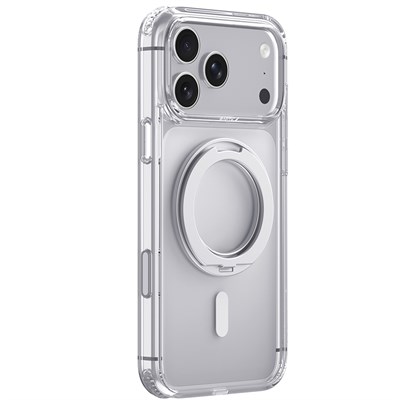 Apple iPhone 18 Pro Kılıf M-safe Şarj Özellikli Raptic Air Stand Serisi Aynalı Arka Yüzey Standlı Kapak