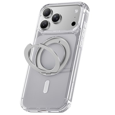 Apple iPhone 18 Pro Kılıf M-safe Şarj Özellikli Raptic Air Stand Serisi Aynalı Arka Yüzey Standlı Kapak