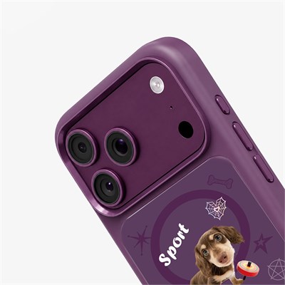 Apple iPhone 18 Pro Kılıf M-safe Şarj Özellikli 3D Baskılı Tasarım Mutural The Dog Serisi Kapak