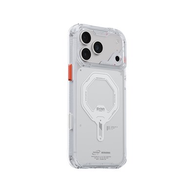 Apple iPhone 18 Pro Kılıf M-safe Şarj Özellikli Şeffaf Airbag Tasarımlı Skinarma Saido Mag-Charge Kapak