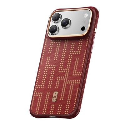 Apple iPhone 18 Pro Kılıf M-safe Şarj Özellikli Raptic Aramid Dual Grid Serisi Karbon Kapak