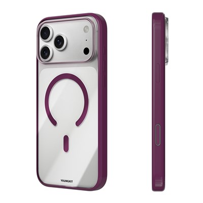 Apple iPhone 18 Pro Kılıf M-safe Şarj Özellikli Youngkit Clear Serisi Kapak