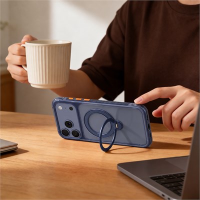 Apple iPhone 18 Pro Kılıf M-safe Şarj Özellikli Standlı Airbag Tasarımlı Mutural Air Shield Serisi Kapak
