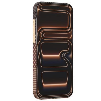 Apple iPhone 18 Pro Kılıf M-safe Şarj Özellikli Raptic Aramid Skin Serenity Serisi Karbon Kapak