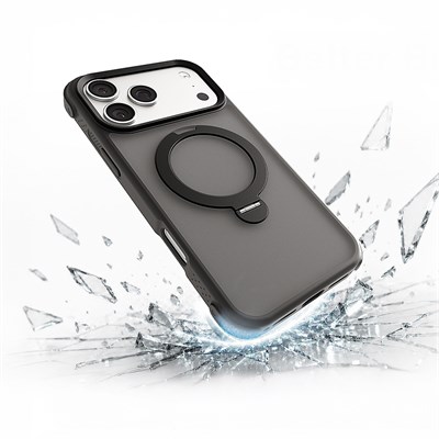 Apple iPhone 18 Pro Kılıf M-safe Şarj Özellikli Standlı Lenyes Eclat Kapak