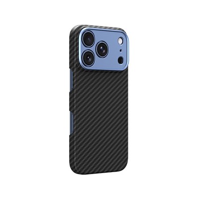 Apple iPhone 18 Pro Kılıf M-safe Şarj Özellikli 1500D Aramid Fiber Lens Korumalı Amazingthing Titan Max Serisi Karbon Kapak