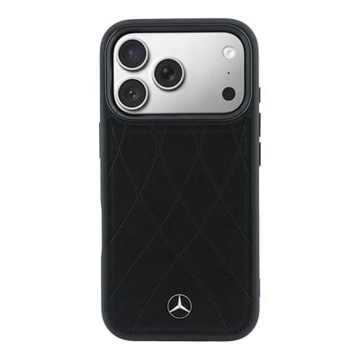Apple iPhone 18 Pro Kılıf Mercedes Benz Orjinal Lisanslı M-safe Şarj Özellikli 3D Metal Logolu Crossed Lines Kapak