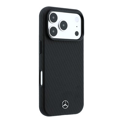 Apple iPhone 18 Pro Kılıf Mercedes Benz Orjinal Lisanslı M-safe Şarj Özellikli PU Deri 3D Metal Logolu Kartlıklı Kapak