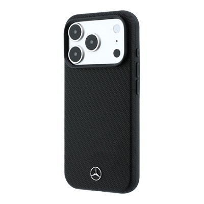 Apple iPhone 18 Pro Kılıf Mercedes Benz Orjinal Lisanslı M-safe Şarj Özellikli PU Deri 3D Metal Logolu Kartlıklı Kapak
