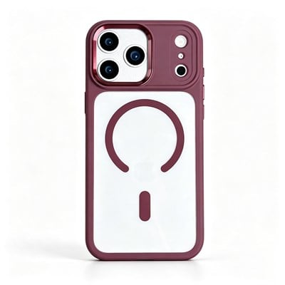 Apple iPhone 18 Pro Kılıf Wireless Şarj Özellikli Zore Krom M-safe Silikon Kapak