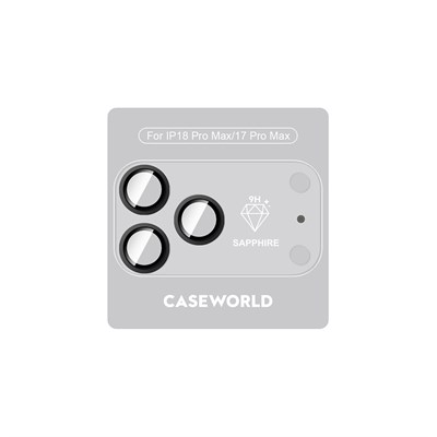 Apple iPhone 18 Pro Max CaseWorld Alloy Sapphire Safir One-Piece Anti Reflective Safir Kamera Lens Koruyucu