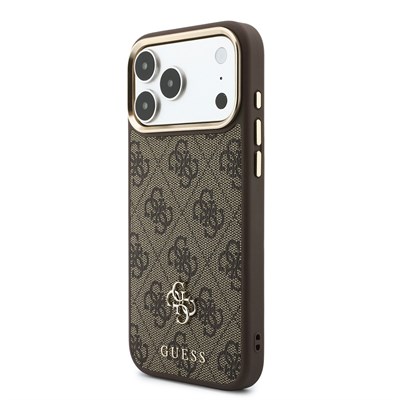 Apple iPhone 18 Pro Max Guess Orjinal Lisanslı 4G ve Yazı Logolu Kartlıklı Kapak