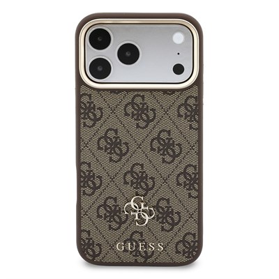 Apple iPhone 18 Pro Max Guess Orjinal Lisanslı 4G ve Yazı Logolu Kartlıklı Kapak