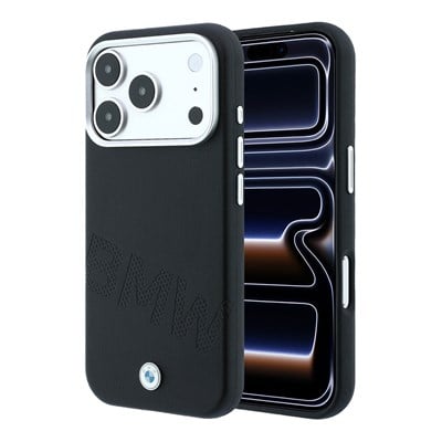 Apple iPhone 18 Pro Max Kılıf BMW Orjinal Lisanslı M-safe Şarj Özellikli Kabartma Tasarımlı PU Metal Logolu Kapak