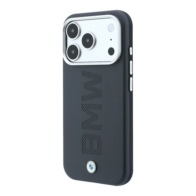Apple iPhone 18 Pro Max Kılıf BMW Orjinal Lisanslı M-safe Şarj Özellikli Ortalı Sıcak Damga Logolu Deri Kapak