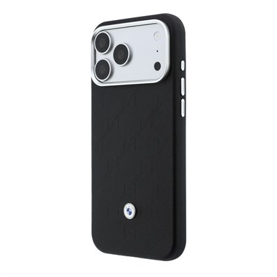 Apple iPhone 18 Pro Max Kılıf BMW Orjinal Lisanslı M-safe Şarj Özellikli Metal Logolu Kabartmalı Kapitone Deri Kartlıklı Kapak