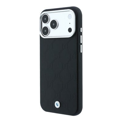 Apple iPhone 18 Pro Max Kılıf BMW Orjinal Lisanslı M-safe Şarj Özellikli Metal Logolu Kabartmalı Kapitone Deri Kapak