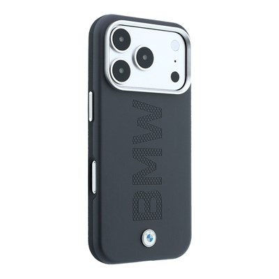 Apple iPhone 18 Pro Max Kılıf BMW Orjinal Lisanslı M-safe Şarj Özellikli Ortalı Sıcak Damga Logolu Deri Kapak