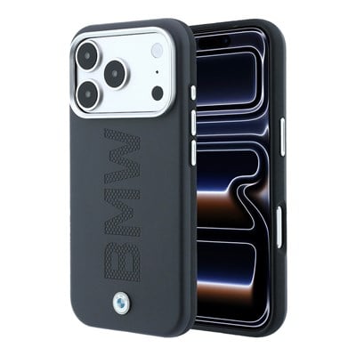 Apple iPhone 18 Pro Max Kılıf BMW Orjinal Lisanslı M-safe Şarj Özellikli Ortalı Sıcak Damga Logolu Deri Kapak