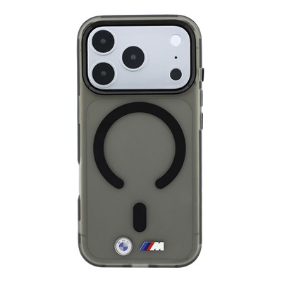 Apple iPhone 18 Pro Max Kılıf BMW Orjinal Lisanslı M-safe Şarj Özellikli Metal Buton Tasarımlı Buzlu IML Baskılı Kapak