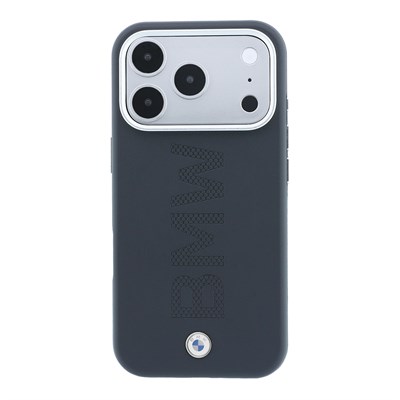 Apple iPhone 18 Pro Max Kılıf BMW Orjinal Lisanslı M-safe Şarj Özellikli Ortalı Sıcak Damga Logolu Deri Kapak