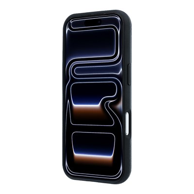 Apple iPhone 18 Pro Max Kılıf BMW Orjinal Lisanslı M-safe Şarj Özellikli M Logolu Lastik İzi Desenli Mavi Çizgili Kapak