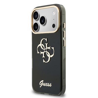 Apple iPhone 18 Pro Max Kılıf Guess Orjinal Lisanslı Yazı ve 4G Büyük Metal Logolu Silikon Kapak
